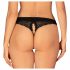 Obsessive Chemeris - tanga deschis (negru)  - M/L