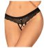 Obsessive Chemeris - tanga deschis (negru)  - XL/XXL