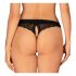 Obsessive Chemeris - tanga deschis (negru)  - XL/XXL