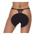 Cottelli - tanga de lux cu broderie de crini (negru-alb)  - M/L