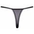 Cottelli - tanga de lux cu broderie de crini (negru-alb)  - M/L