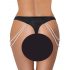 Cottelli - tanga de lux cu broderie și mărgele (negru)  - M/L