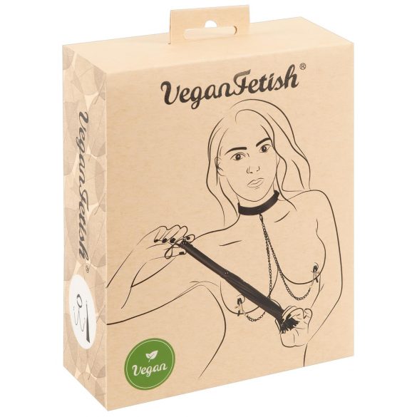 Kit Vegan Fetish de disciplinare (negru) - 3 piese 