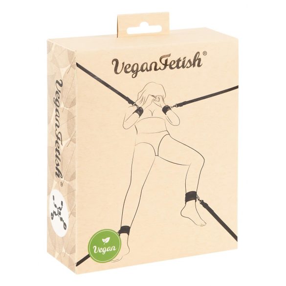 Set de legare la pat Vegan Fetish (negru) 