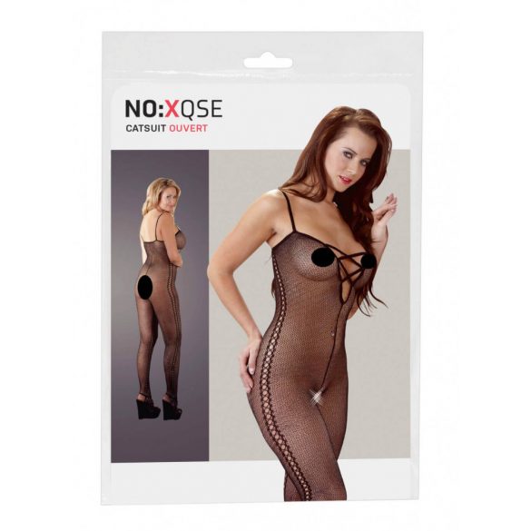 NO:XQSE - Costum pentru pisici cu model lateral - negru  - L/XL