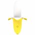 Vibrator banan rezistent la apă, cu acumulator, Lonely (galben-alb) 