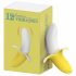 Vibrator banan rezistent la apă, cu acumulator, Lonely (galben-alb) 