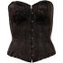 Cottelli - corset brodat pentru petrecere (negru)  - XL