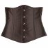 Cottelli Plus Size - corset din satin (negru)  - 2XL