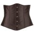 Cottelli Plus Size - corset din satin (negru)  - 3XL