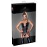 Corset cu jartiere și dantelă Noir (negru)  - XL