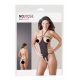 Body sexy cu strasuri, deschis - negru (S-L) 