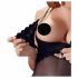 Cottelli - Body din catifea ajustabil (negru) 