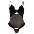 Cottelli - Body din catifea ajustabil (negru) 