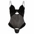 Cottelli - Body din catifea ajustabil (negru) 