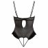 Cottelli - Body din catifea ajustabil (negru) 