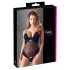 Cottelli - Body din catifea, ajustabil (negru) - 80B/M