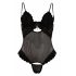 Cottelli - Body din catifea ajustabil (negru)  - 85C/L