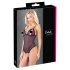 Cottelli - body negru din dantelă cu perle, deschis - M