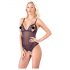 Cottelli - body negru din dantelă cu perle, deschis - M