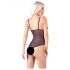 Cottelli - body negru din dantelă cu perle, deschis - M