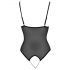 Cottelli - body negru din dantelă cu perle, deschis - M