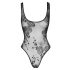 Noir - body transparent floral (negru)