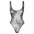 Noir - body transparent floral (negru)