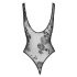 Noir - body transparent floral (negru)