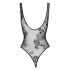 Noir - body transparent floral (negru)