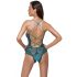 Cottelli - body deschis cu dantelă și corset (verde) - M