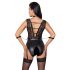 Body dantelat cu guler - Cottelli Bondage (negru)  - M