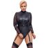 Body cu mâneci din dantelă Cottelli Bondage Plus Size (negru)  - 3XL