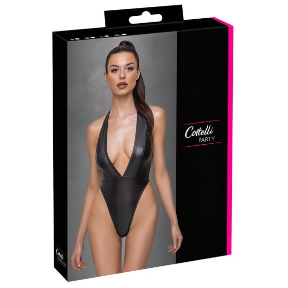 Cottelli Party - body cu decolteu adânc (negru) - XL