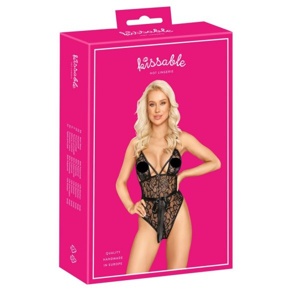 Kissable - body din dantelă (negru)  - L/XL