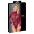 Cottelli - body transparent din dantelă (bordo)