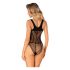 Obsessive B336 - body din plasă transparentă cu deschidere (negru) - S-L 