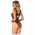 Obsesiv B335 - body transparent deschis (negru) - S-L 