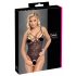 Cottelli - body dantelat, transparent (negru)