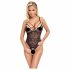 Cottelli - body dantelat, transparent (negru) - L