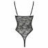 Cottelli - body dantelat, transparent (negru) - L