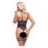 Cottelli - body deschis cu bretele (negru)