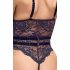 Cottelli - body sexy deschis cu bretele (negru)