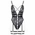 Cottelli - body sexy deschis cu bretele (negru)