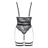 Cottelli - body deschis cu bretele (negru)