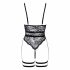 Cottelli - body deschis cu bretele (negru)