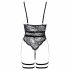 Cottelli - body sexy deschis cu bretele (negru)