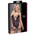 Cottelli - body sexy deschis cu bretele (negru)