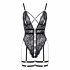 Cottelli - body deschis cu bretele (negru) - M