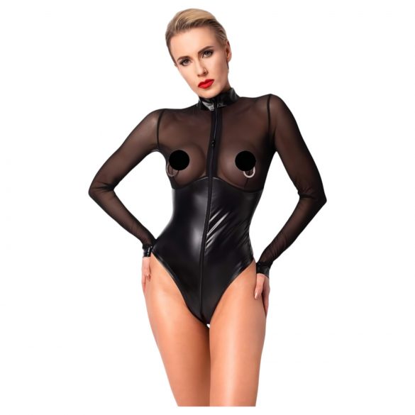 Noir - body lucios și transparent (negru) - XL